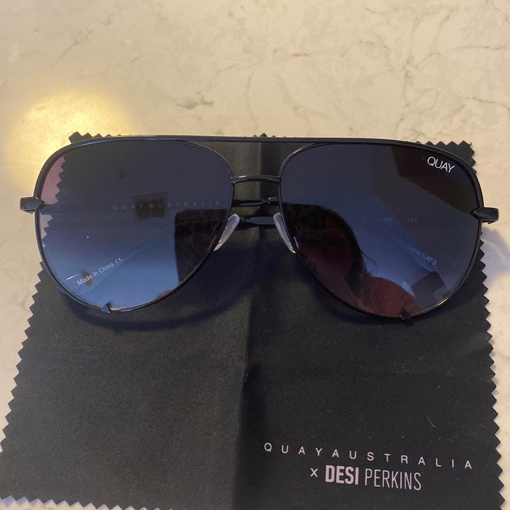 Quay black key sunglasses- worn a handful of times. Desi Perkins